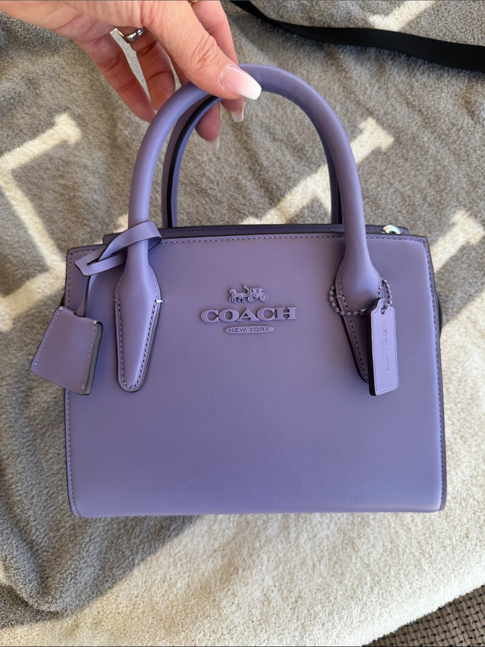 COACH Lilac Purple Leather Mini Satchel